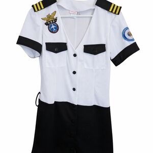 Dreamgirl Black and White Captain Costume